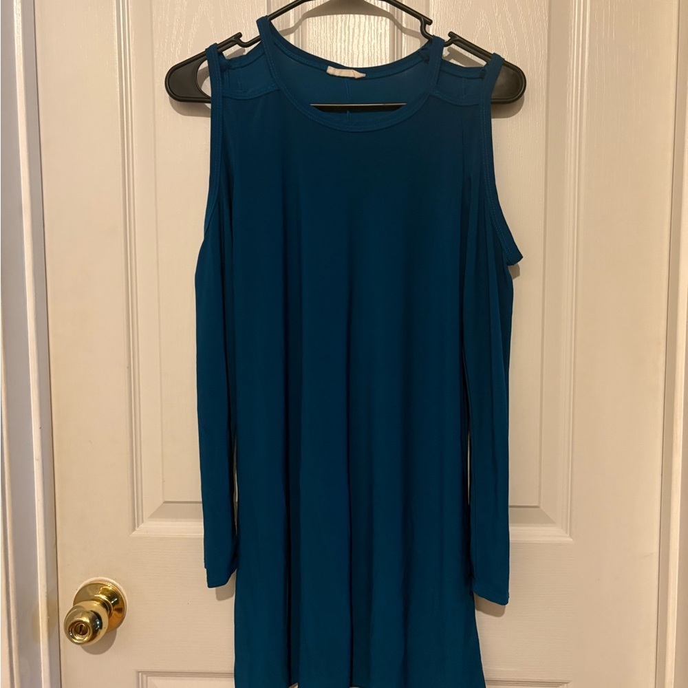Teal Cold Shoulder Dress Size S